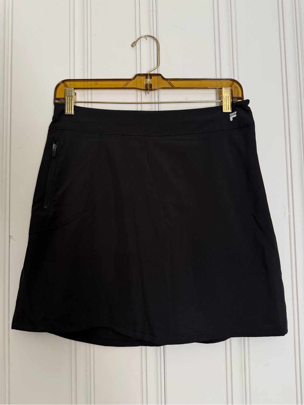 Fila Black Athletic Skort with Side Zip Pocket